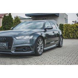 Накладки сплиттеры на пороги на Audi A6 C7 S-Line / S6 C7